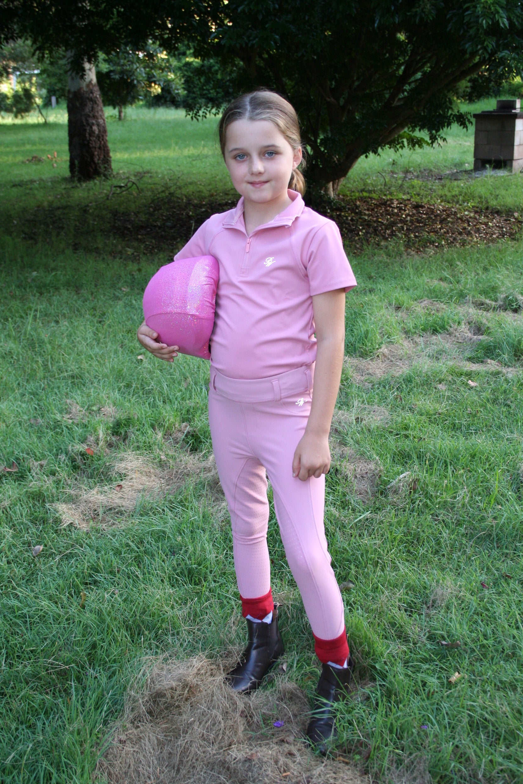 Peter Williams Riding Apparel Riding Pants Luxe Performance Riding Breeches Youth - Pink