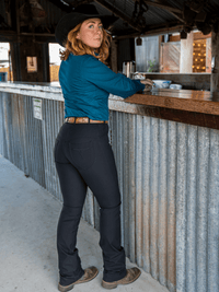 Peter Williams Riding Apparel Western Riding Pants Roxby Horse Riding Jeans - Ladies - BLACK