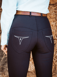 Peter Williams Riding Apparel Western Riding Pants Roxby Horse Riding Jeans - Ladies - BLACK
