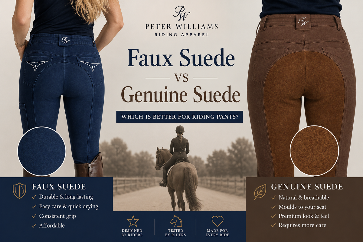 Faux Suede vs Genuine Suede | Which Is Better for Riding Pants?