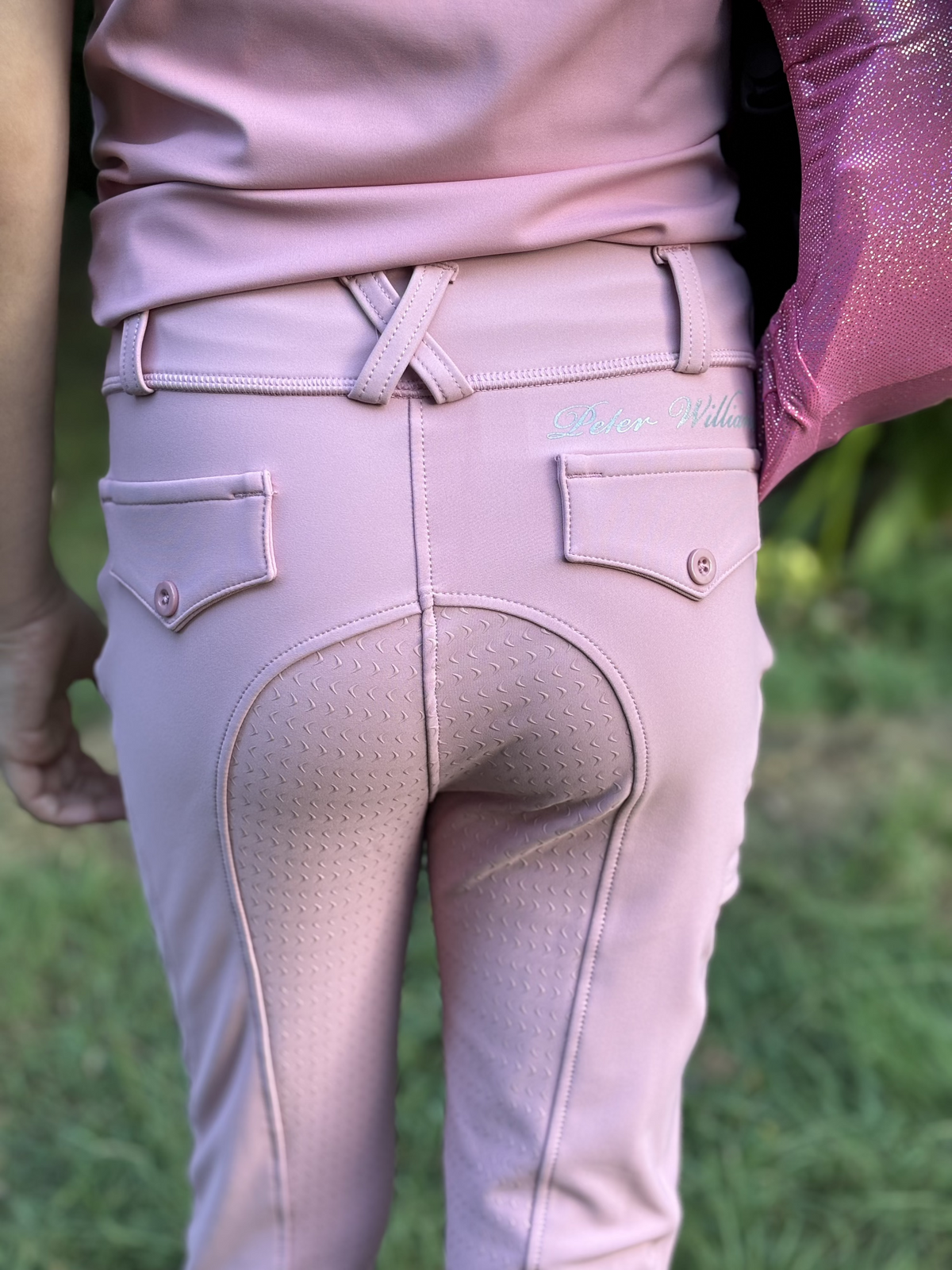 Luxe Performance Riding Breeches Pink Back Peter Williams Riding Apparel