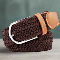 Peter Williams Braided Belt_Coffee_Brown