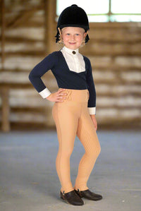 Show Riding Tights - Youth - Peter Williams Riding Apparel Caramel Full image