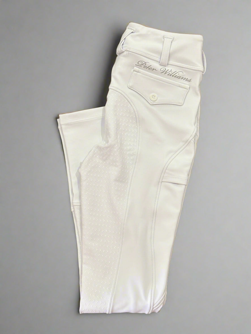 White Luxe Riding Breeches Kids - Peter Williams Riding Apparel