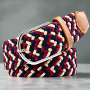 Navy, Red & Beige