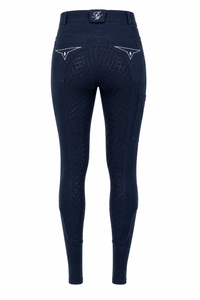 Peter Williams Riding Apparel Breeches Jenna - Navy Ladies Denim Riding Breeches | Full Gel Seat
