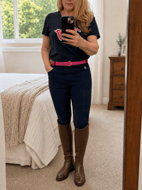Peter Williams Riding Apparel Breeches Jenna - Navy Ladies Denim Riding Breeches | Full Gel Seat