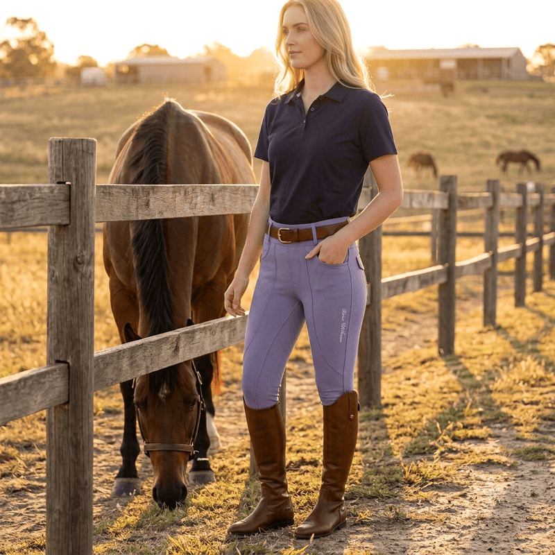 Peter Williams Riding Apparel Horse Riding Jodhpurs Ladies Riding Tights - Lavender