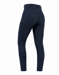 Peter Williams Riding Apparel Horse Riding Jodhpurs Navy Pull On Riding Jodhpurs | Gel Seat & Phone Pocket