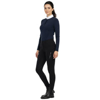 Peter Williams Riding Apparel Horse Riding Jodhpurs Pull On Riding Jodhpurs  with Gel Seat and Phone Pocket - Black