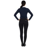 Peter Williams Riding Apparel Horse Riding Jodhpurs Pull On Riding Jodhpurs  with Gel Seat and Phone Pocket - Black