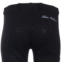 Peter Williams Riding Apparel Horse Riding Jodhpurs Pull On Riding Jodhpurs  with Gel Seat and Phone Pocket - Black