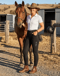 Peter Williams Riding Apparel Horse Riding Tights Ladies Black Riding Tights – Full Gel Seat