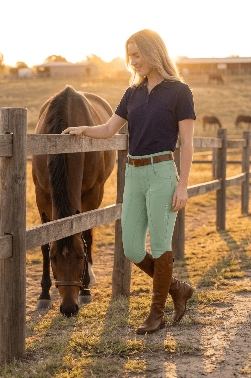 Peter Williams Riding Apparel Horse Riding Tights Ladies Riding Tights - Sea Green