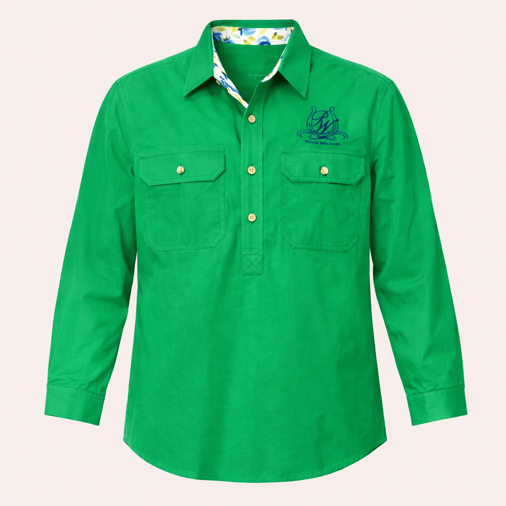 Peter Williams Riding Apparel Long Sleeve Shirt Workwear Shirt - Green