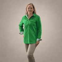 Peter Williams Riding Apparel Long Sleeve Shirt Workwear Shirt - Green