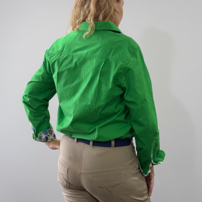 Peter Williams Riding Apparel Long Sleeve Shirt Workwear Shirt - Green