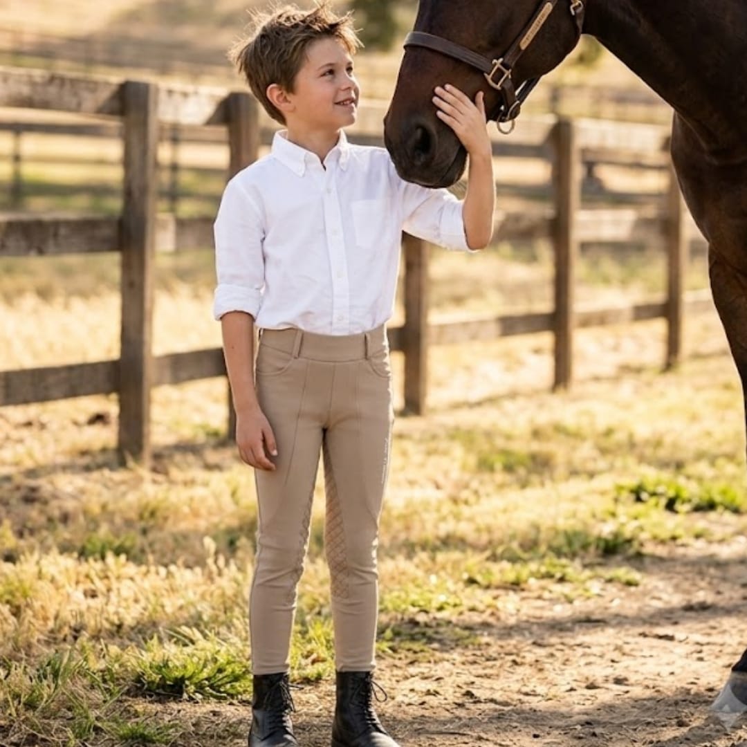 Peter Williams Riding Apparel Riding Pants Beige Kids Riding Tights