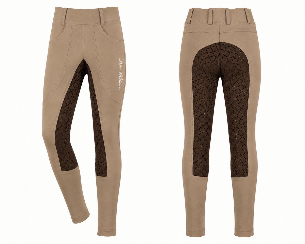 Peter Williams Riding Apparel Riding Pants Kids Hunt Riding Tights – Beige/Brown