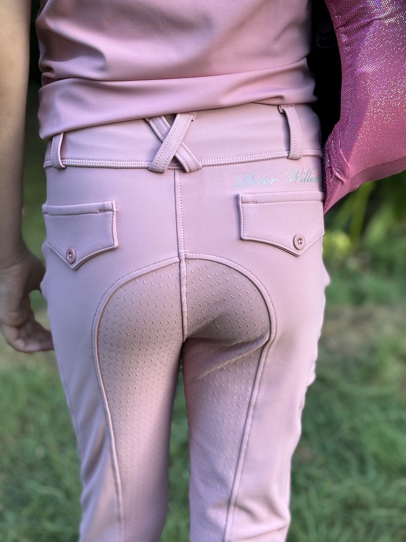 Peter Williams Riding Apparel Riding Pants Luxe Performance Riding Breeches Youth - Pink