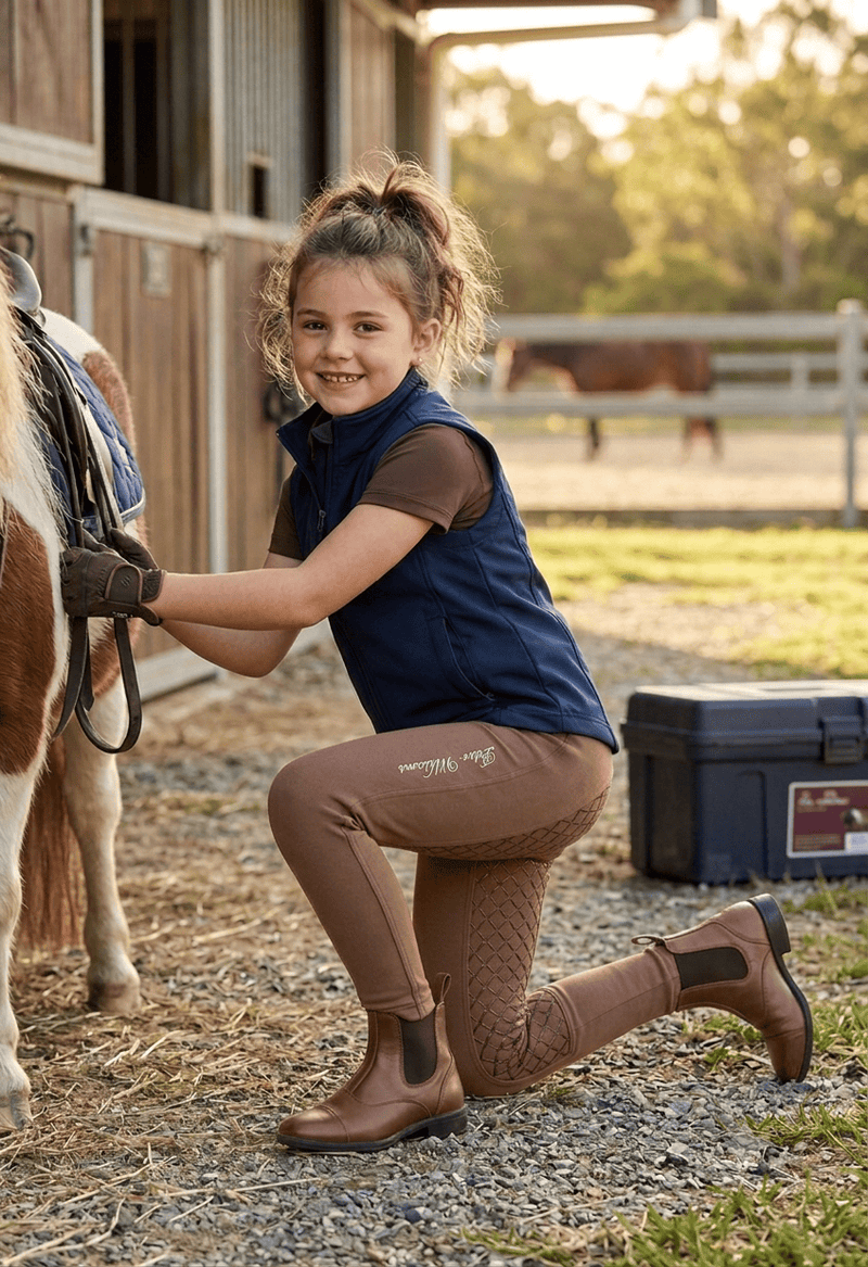 Peter Williams Riding Apparel Riding Pants Milk Chocolate Kids Riding Tights