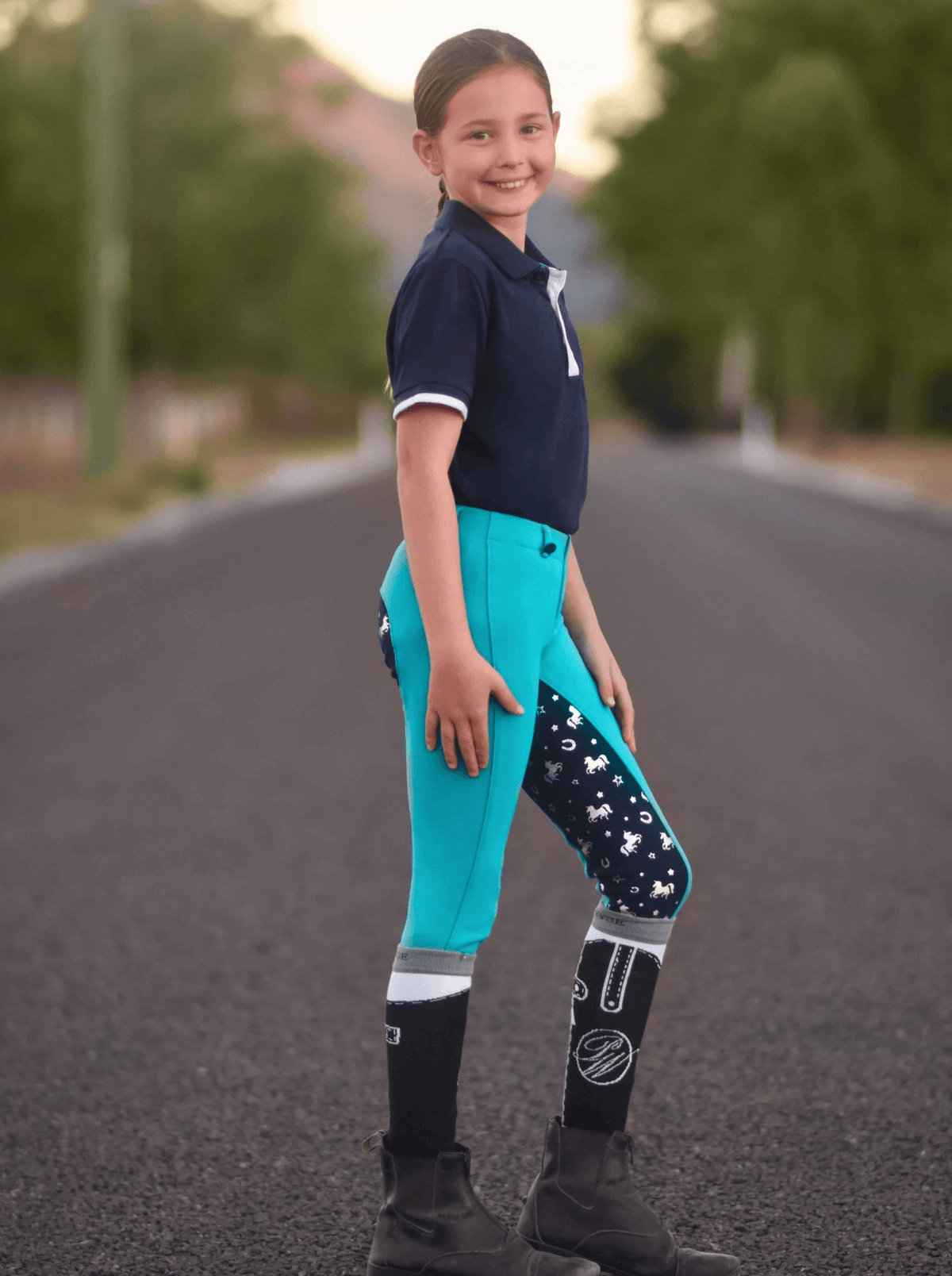 Peter Williams Riding Apparel Riding Pants NEW Pull On Jodhpurs - Storm Rider - Children