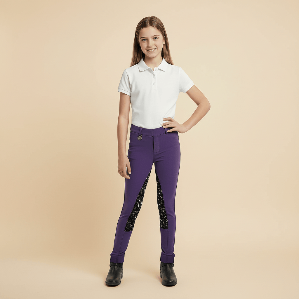 Peter Williams Riding Apparel Riding Pants Pull On Jodhpurs - Storm Rider - Purple