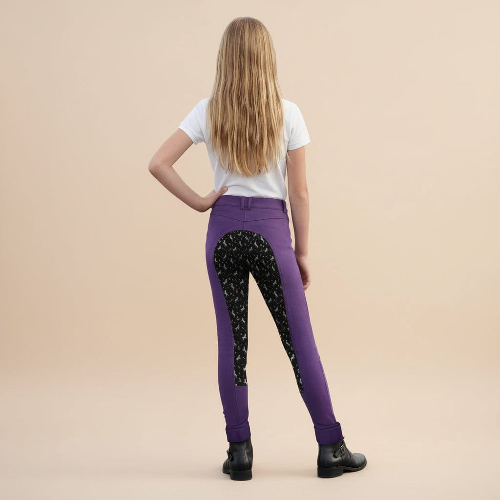 Peter Williams Riding Apparel Riding Pants Pull On Jodhpurs - Storm Rider - Purple