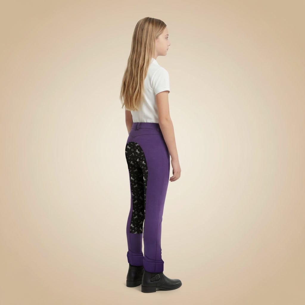 Peter Williams Riding Apparel Riding Pants Pull On Jodhpurs - Storm Rider - Purple