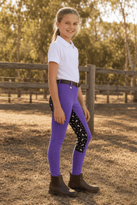 Peter Williams Riding Apparel Riding Pants Pull On Jodhpurs - Storm Rider - Purple