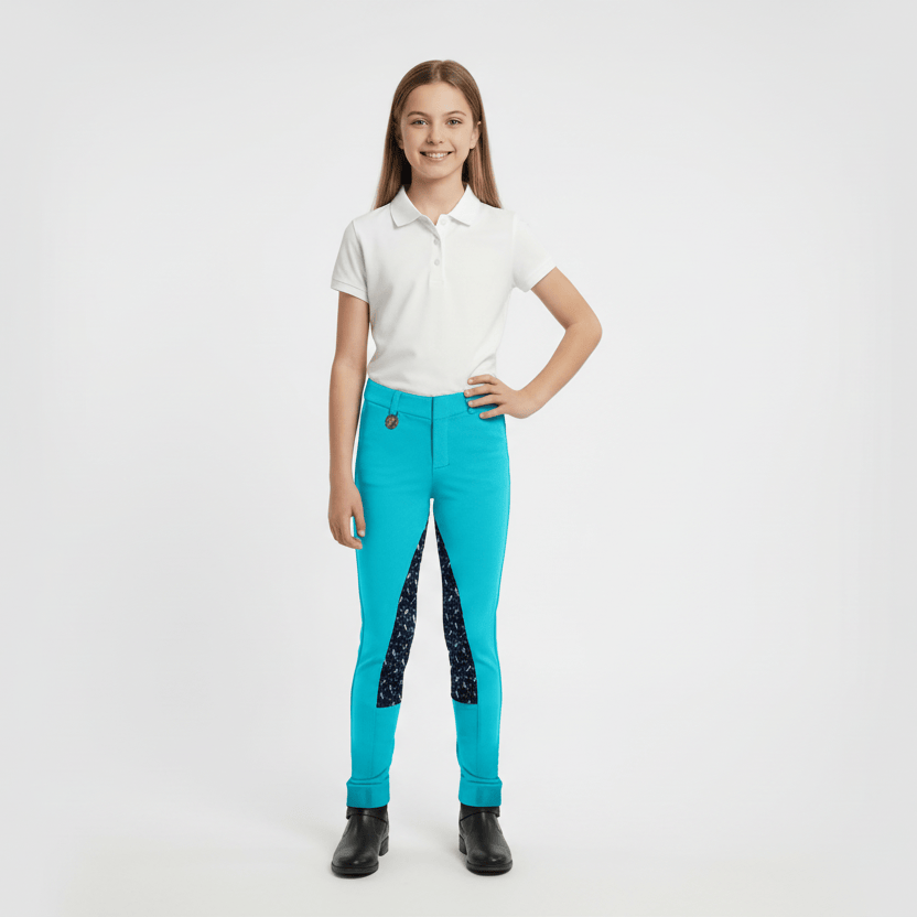 Peter Williams Riding Apparel Riding Pants Pull On Jodhpurs - Storm Rider - Turquoise