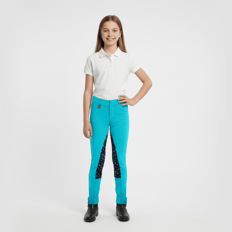 Peter Williams Riding Apparel Riding Pants Pull On Jodhpurs - Storm Rider - Turquoise