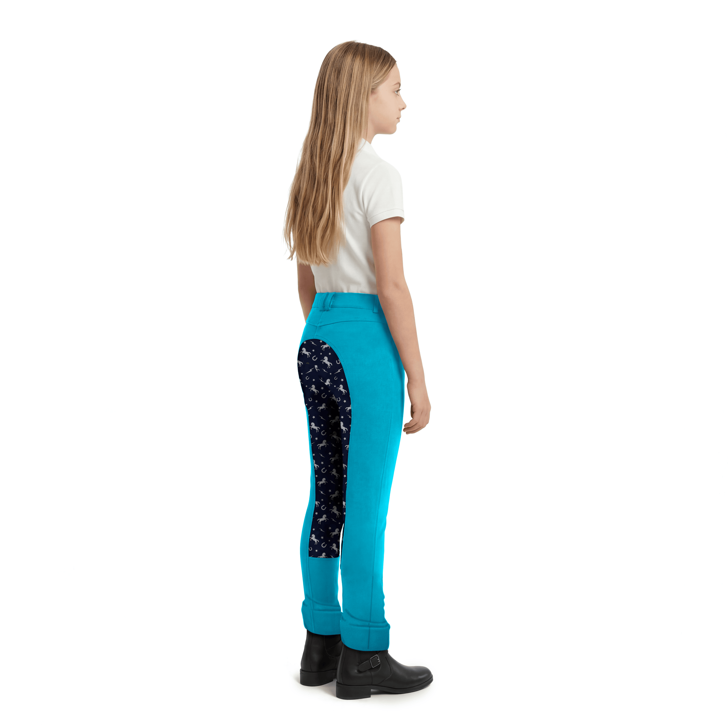 Peter Williams Riding Apparel Riding Pants Pull On Jodhpurs - Storm Rider - Turquoise