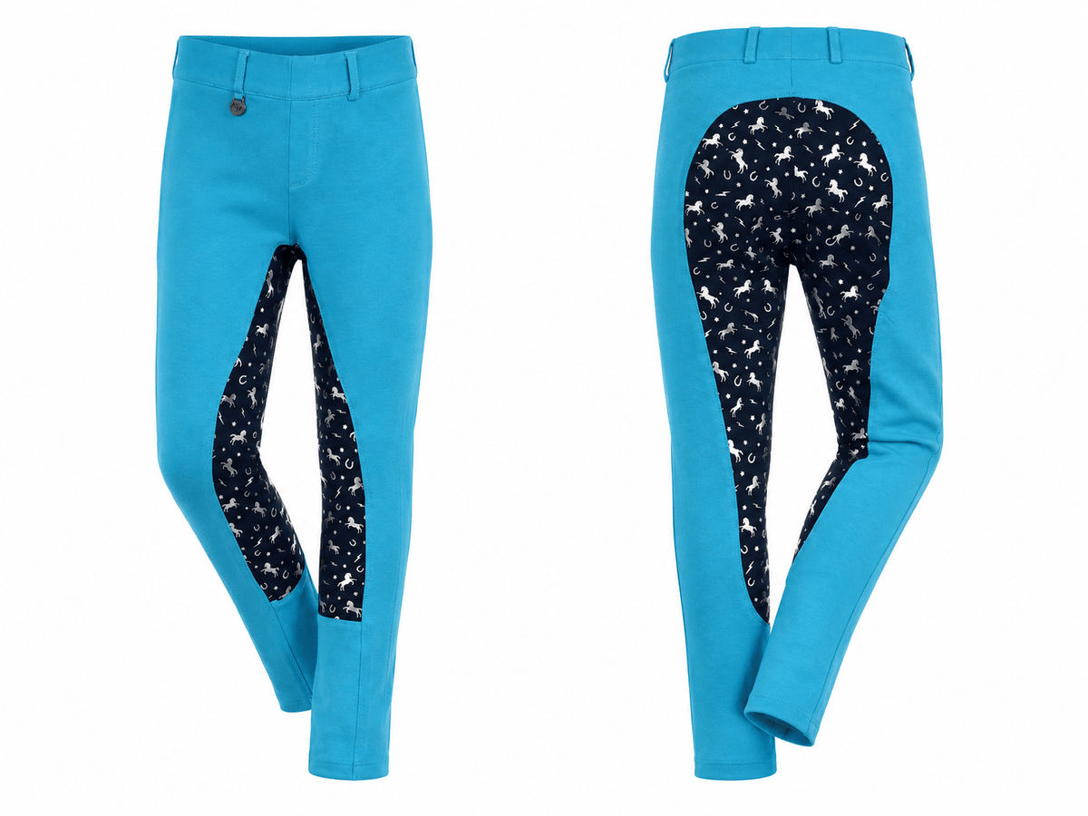 Peter Williams Riding Apparel Riding Pants Pull On Jodhpurs - Storm Rider - Turquoise