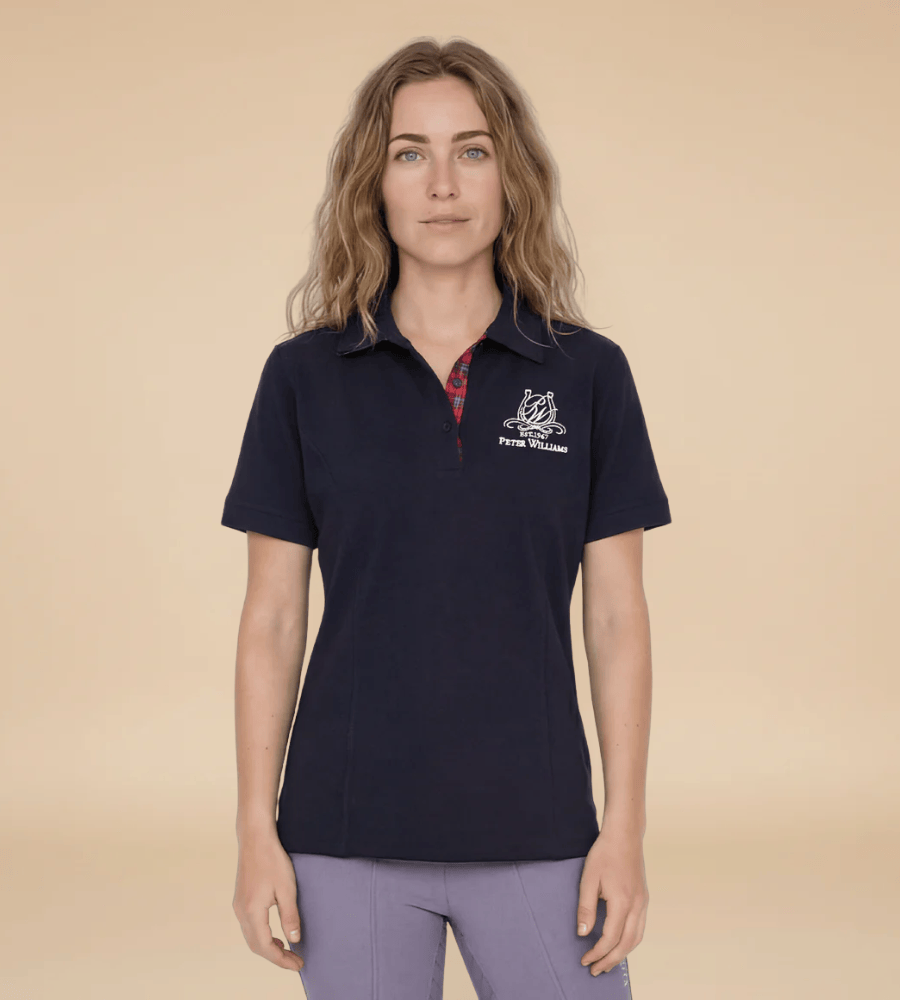 Peter Williams Riding Apparel Riding Shirts Ladies Polo Shirt - Navy Blue