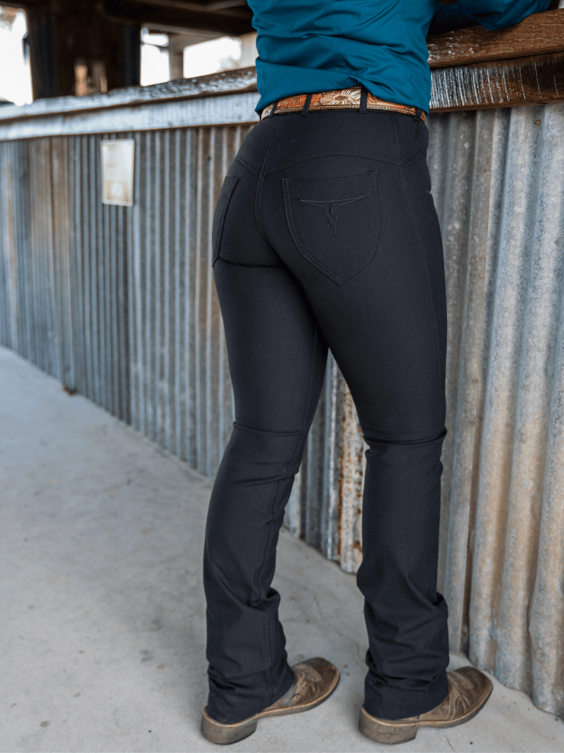 Peter Williams Riding Apparel Western Riding Pants Black Horse Riding Jeans - Sophia