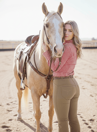 Peter Williams Riding Apparel Western Riding Pants Sophia Horse Riding Jeans - Khaki