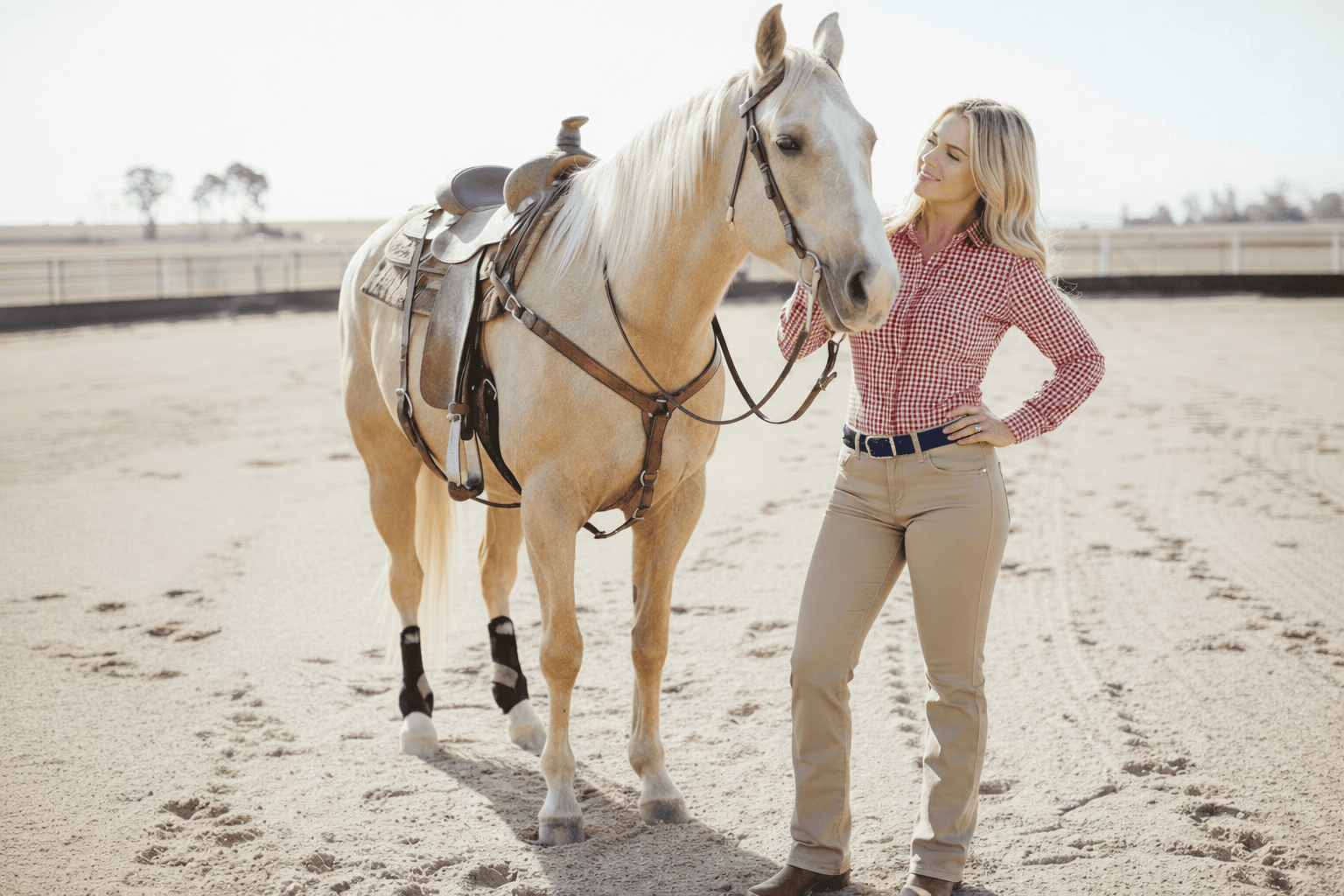 Peter Williams Riding Apparel Western Riding Pants Sophia Horse Riding Jeans - Khaki