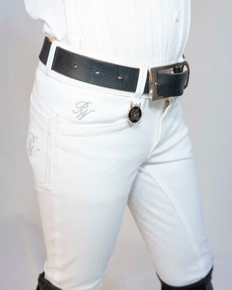Peter Williams Derby Youth Breeches White