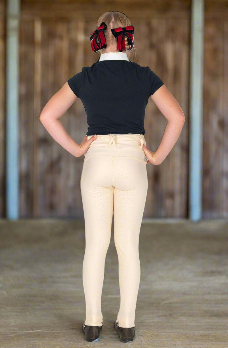 Show Riding Tights - Youth - Peter Williams Riding Apparel - Cream back