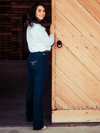 PW Roxby Denim Riding Jeans - Ladies - NAVY - Peter Williams Riding Apparel