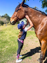 Riding Tights - Black with Pink Butterfly - Youth - Peter Williams Riding Apparel