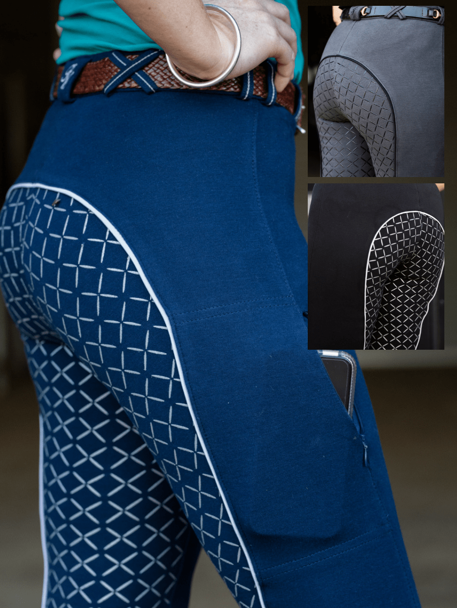 Peter Williams Riding Apparel Breeches Gripper Horse Riding Breeches - Gel Seat with Phone Pocket