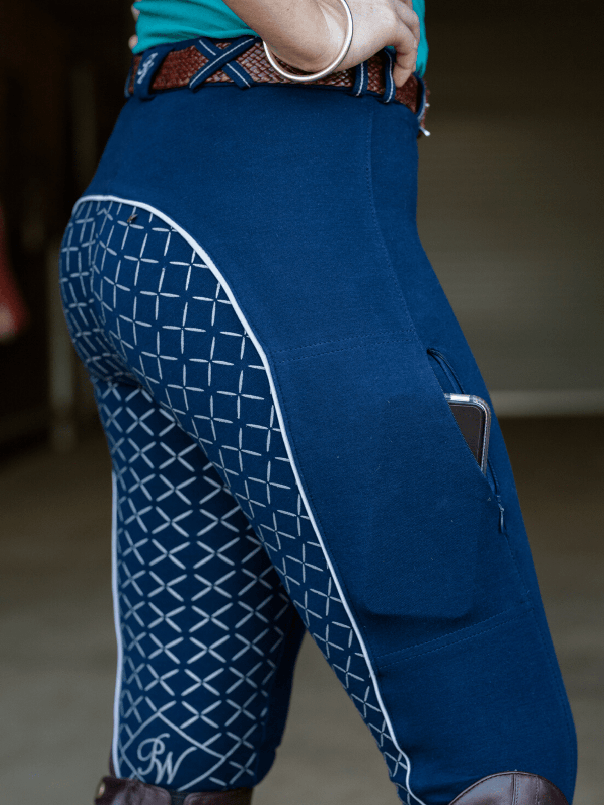 Peter Williams Riding Apparel Breeches Gripper Horse Riding Breeches - Gel Seat with Phone Pocket