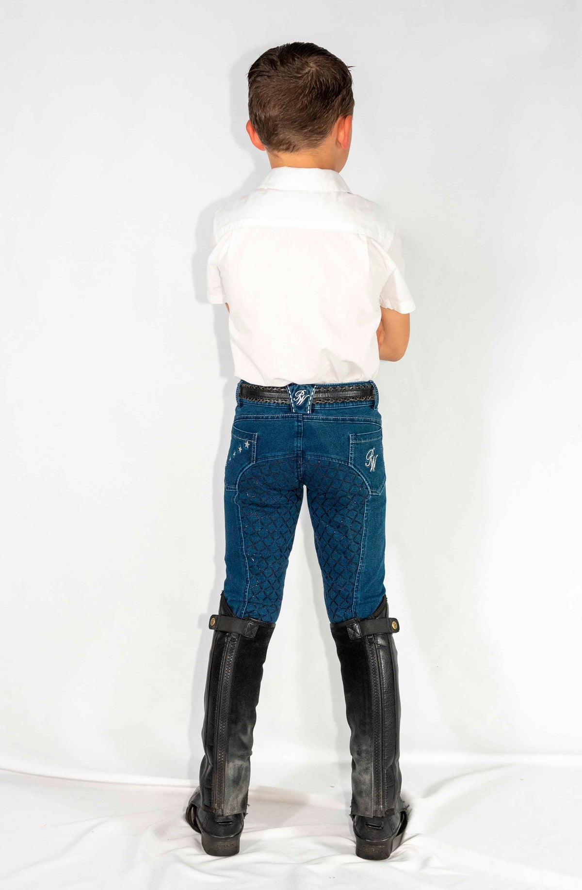 Peter Williams Riding Apparel Breeches Lennox Youth Horse Riding Denim Breeches