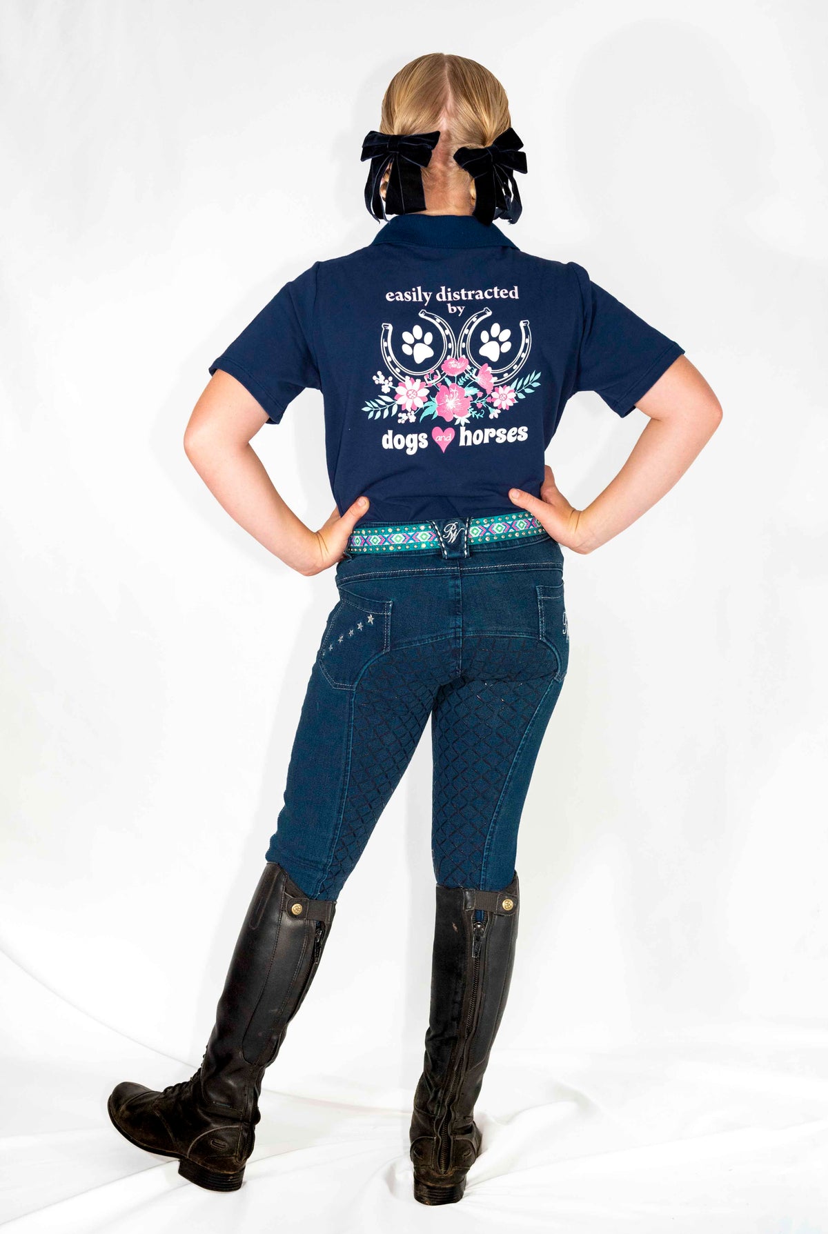 Peter Williams Riding Apparel Breeches Lennox Youth Horse Riding Denim Breeches