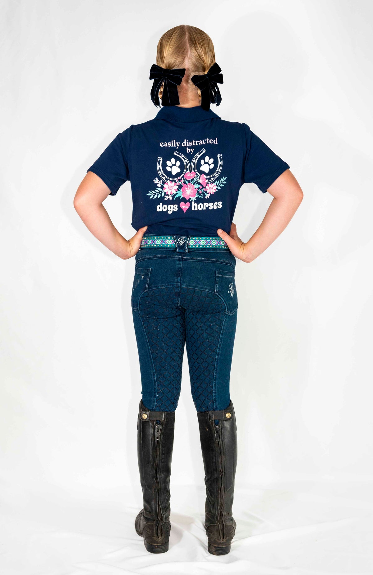 Peter Williams Riding Apparel Breeches Lennox Youth Horse Riding Denim Breeches