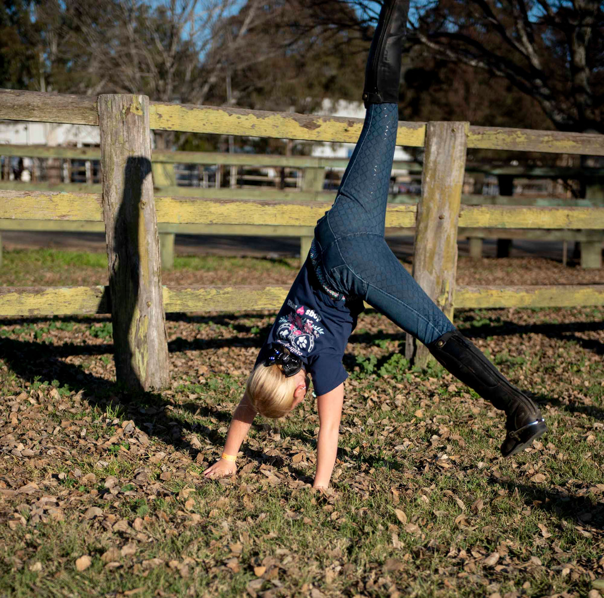 Peter Williams Riding Apparel Breeches Lennox Youth Horse Riding Denim Breeches