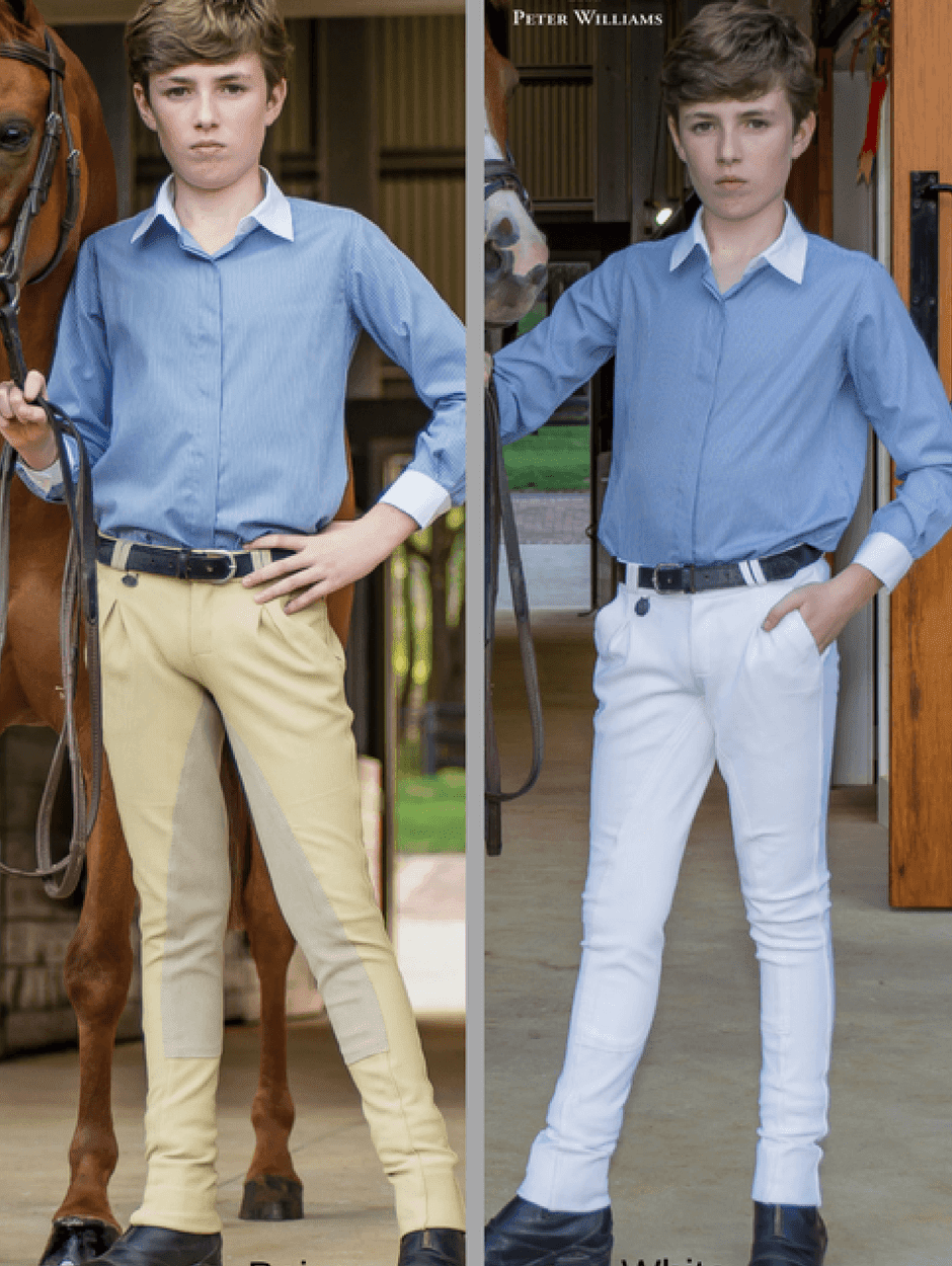 Peter Williams Riding Apparel Horse Riding Jodhpurs Boy's Show Full Seat Jodhpurs