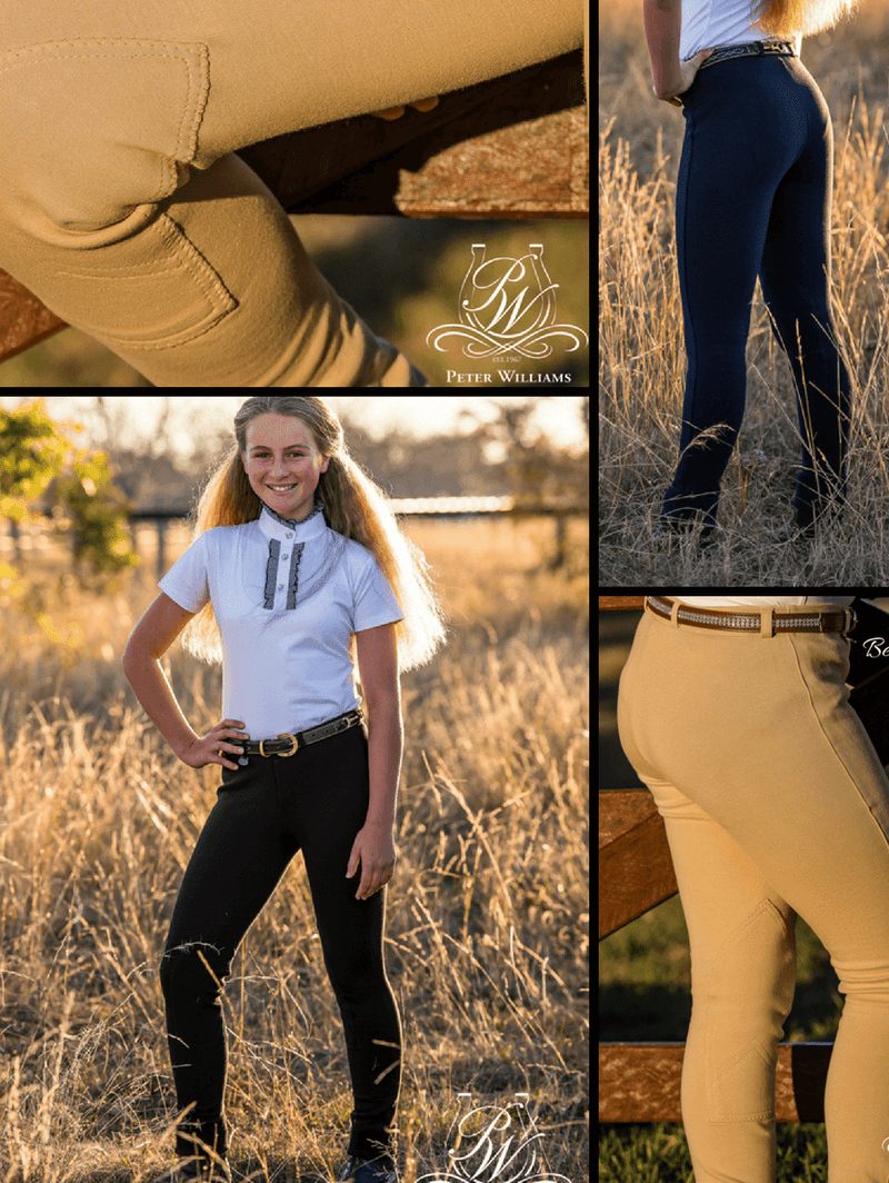 Peter Williams Riding Apparel Horse Riding Jodhpurs Ultimate Pull On Jodhpurs - Children